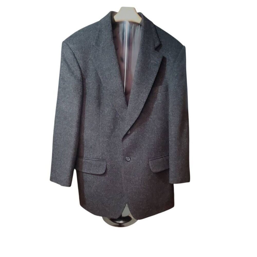 Club Room 100% Camel Hair Soft Charcoal Gray Blazer Size 38 S